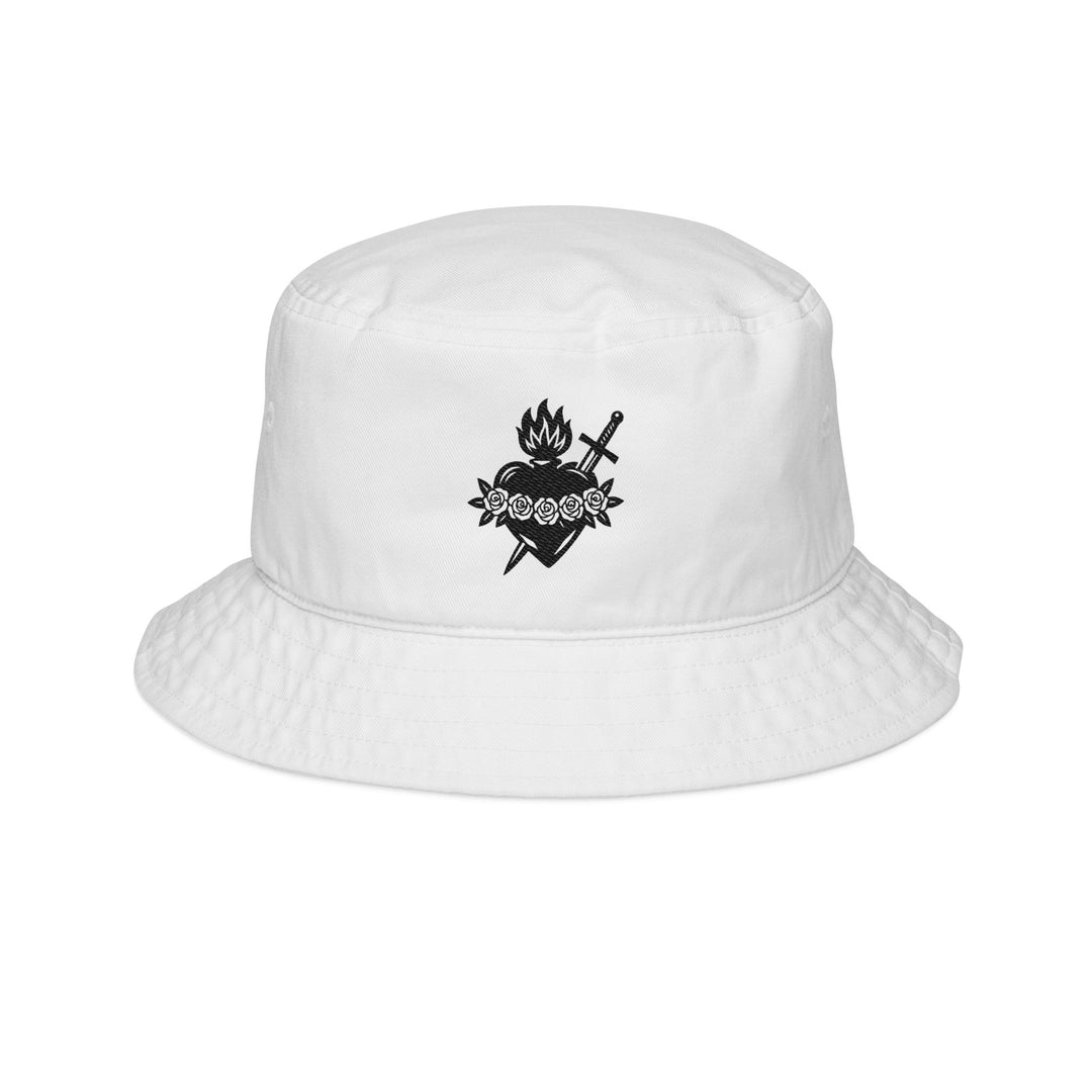 Embroidered Bucket Hat With Sacred Heart