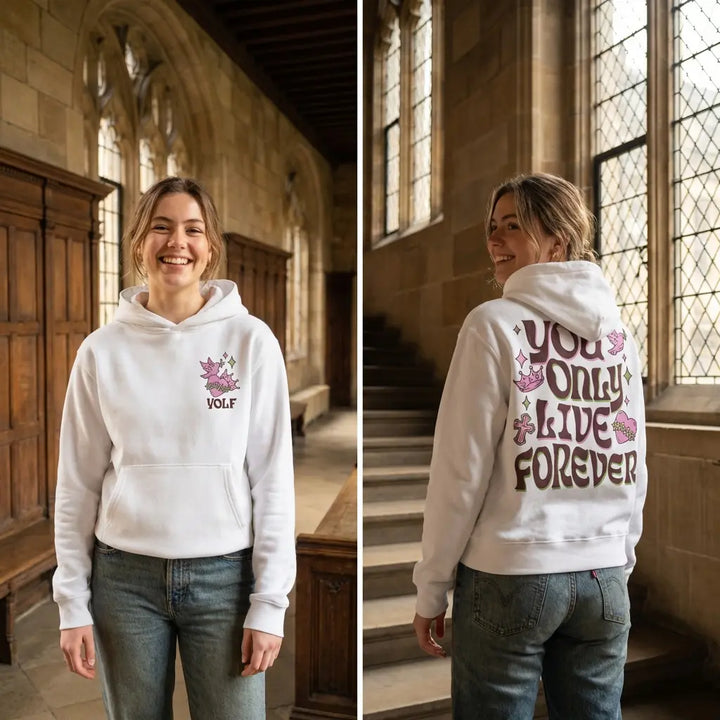 You Only Live Forever Oversized Heavyweight Hoodie