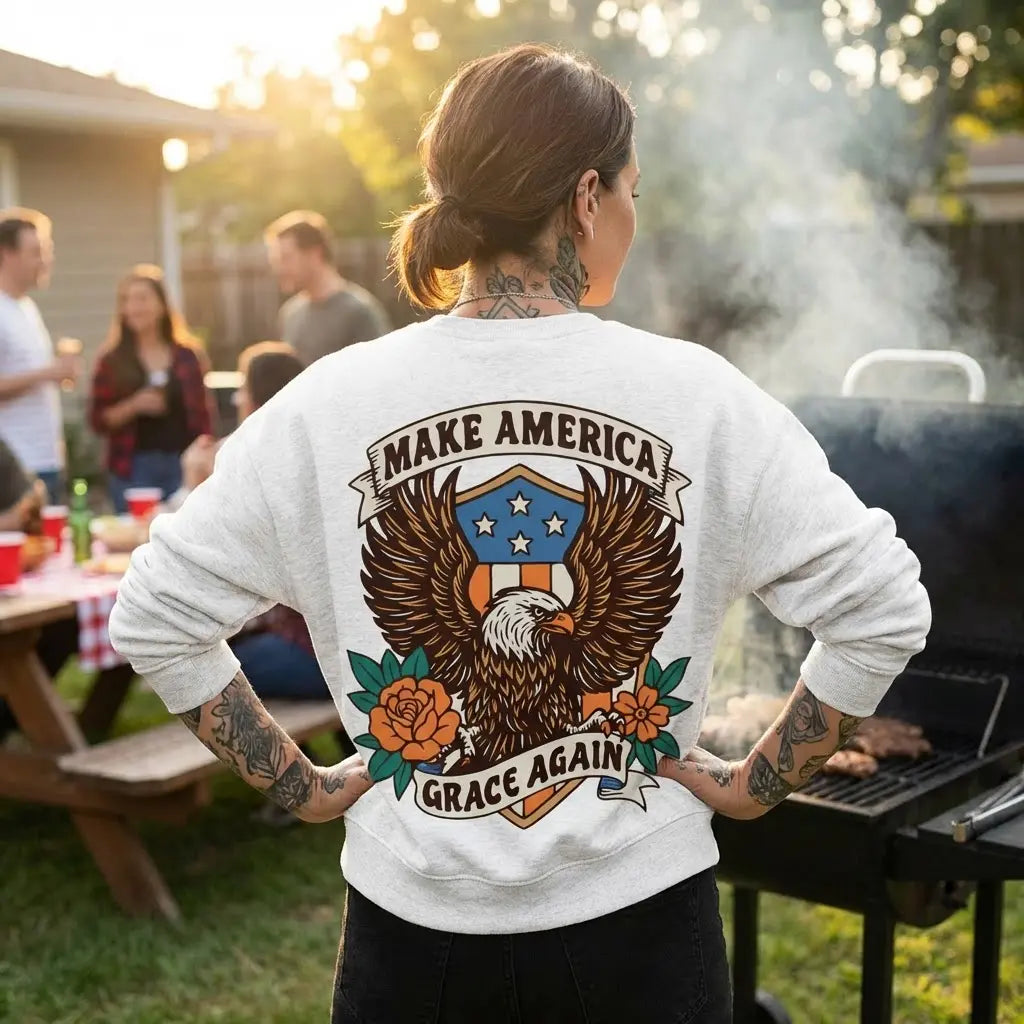 Make America Grace Again Women’s Organic Crew Neck Sweatshirt