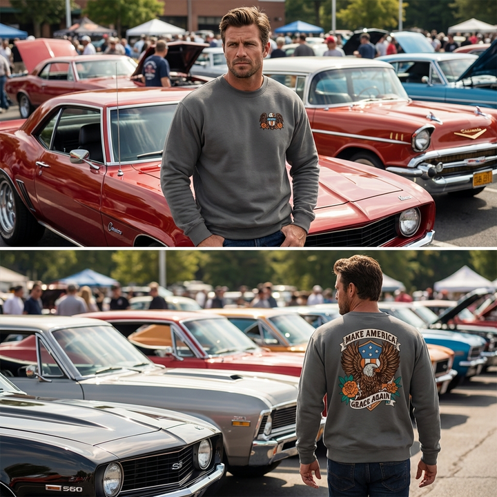 Make America Grace Again Unisex Garment-Dyed Sweatshirt