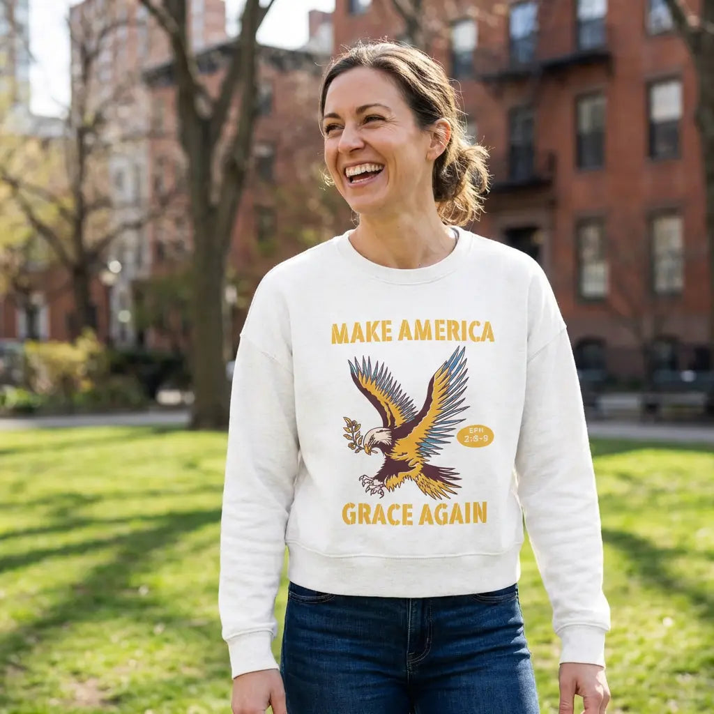 Make America Grace Again Women’s Organic Crew Neck Sweatshirt