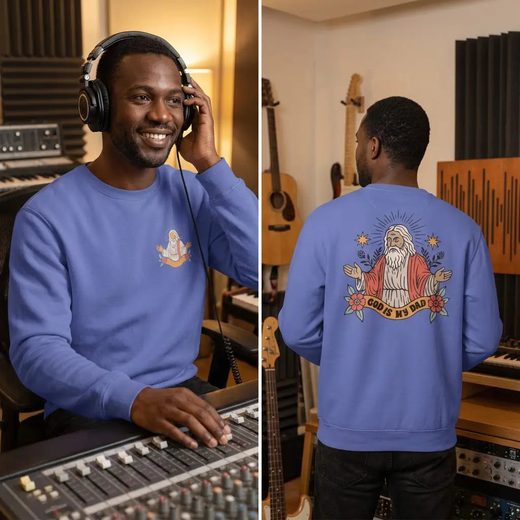 God Is My Dad Unisex Garment-Dyed Sweatshirt