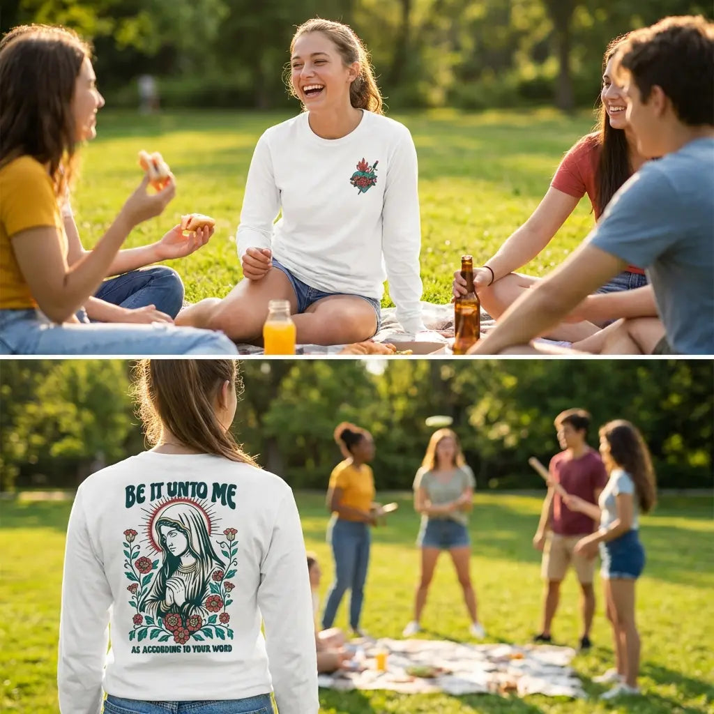 Be It Unto Me Unisex Long Sleeve Tee