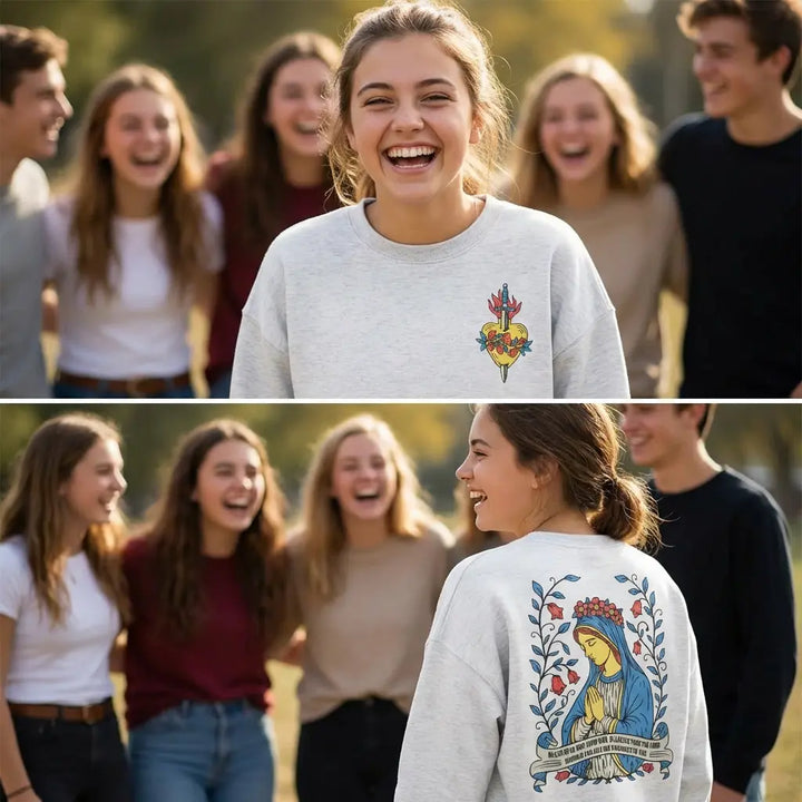 Blessed Is She Women’s Organic Crew Neck Sweatshirt